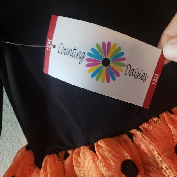 Counting Daises Black Cat Polka Dot Tutu Legging Set - Size 18M - Picture 7 of 12